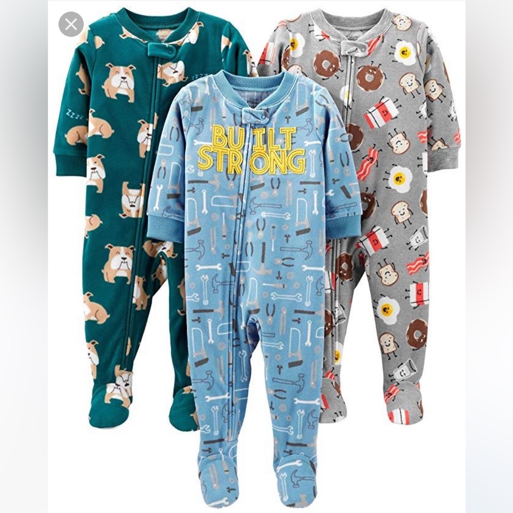 Simple Joys by Carter’s Footed One-Piece Pajamas- Pack of 3